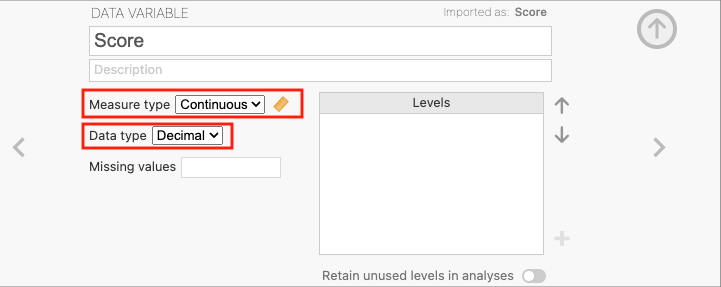 The data editor in jamovi where you can edit your data and create new variables.