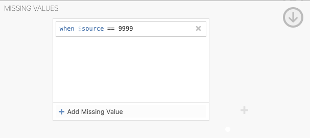 The data editor in jamovi where you can edit your data and specify missing values.