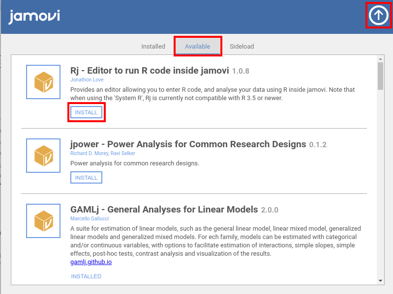 Install modules in jamovi jamovi documentation